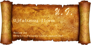 Ujfalussy Ilona névjegykártya